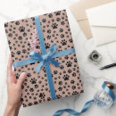 Search for paw prints wrapping paper Puppy