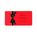 Search for red polka dot return address labels White