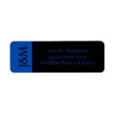 Search for blue and black return address labels Minimalist