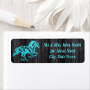 Search for horse return address labels Turquoise
