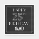 Search for 25th birthday napkins Elegant
