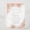 Search for girly baby girl shower invitations Rose gold