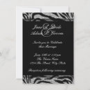 Search for elegant zebra wedding invitations Black and white