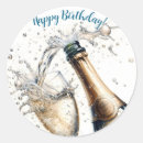 Search for birthday bottle stickers Champagne