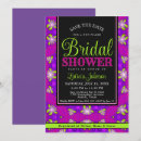 Search for purple and lime green invitations For her