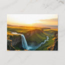 Search for waterfall business cards Nature