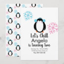 Search for cute penguins invitations Blue