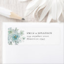 Search for teal floral return address labels Modern