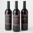 Search for happy holiday wine labels Rustic