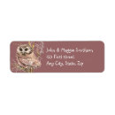 Search for owl in tree return address labels Bird