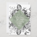 Search for vintage wedding announcement cards Sage green