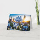 Search for blue iris birthday cards For her