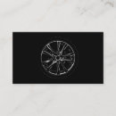 Search for car wheel business cards Black