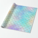 Search for mermaid scales wrapping paper Blue