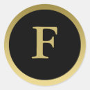 Search for monogram f stickers Black