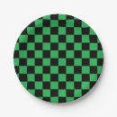 Search for black and green checkered plates Chequered