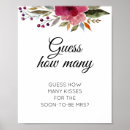 Search for elegant bridal shower posters Guess how many kisses
