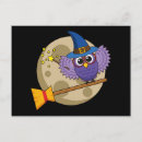 Search for flying witch postcards Owl