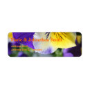 Search for purple pansy return address labels Pretty