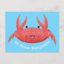 Search for cute crab postcards Cartoon