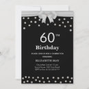 Search for diamond 60th birthday invitations Black