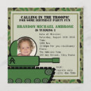 Search for military square invitations Kids