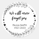 Search for memorial service stickers Funeral