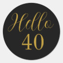 Search for gold 40th birthday stickers Forty