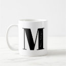 Search for the letter m mugs Black and white