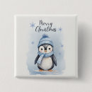 Search for cute penguin badges Watercolor