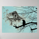 Search for bird on branch silhouette posters Crow