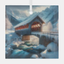 Search for covered bridge christmas tree decorations Winter