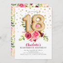 Search for modern eighteen birthday invitations Pink