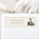 Search for hunting dogs return address labels Brown