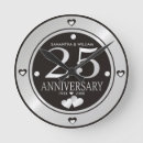 Search for silver wedding anniversary clocks Black