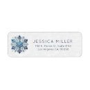 Search for snowflake blue return address labels Snowflakes