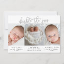 Search for twin birth announcement cards Modern