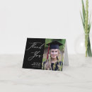Search for graduation thank you cards Black and white