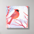 Search for cardinal painting canvas prints Bird