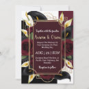 Search for black burgundy gold invitations Watercolor burgundy floral