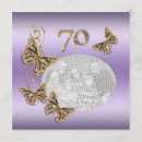 Search for purple 70th birthday invitations Butterfly