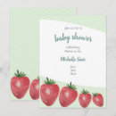 Search for strawberry baby pregnancy invitations Boho
