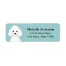 Search for white poodle return address labels Dog
