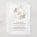 Search for marble 30th birthday invitations Elegant