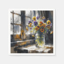 Search for pansy napkins Rustic