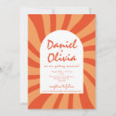 Search for brown and orange wedding invitations Retro