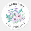 Search for purple floral thank you stickers Botanical