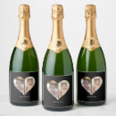 Search for champagne bottle labels Photo collage