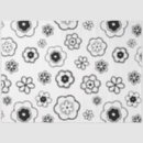 Search for white daisy tissue paper Black and white