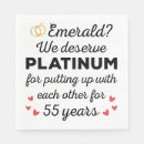 Search for 55th anniversary napkins Emerald